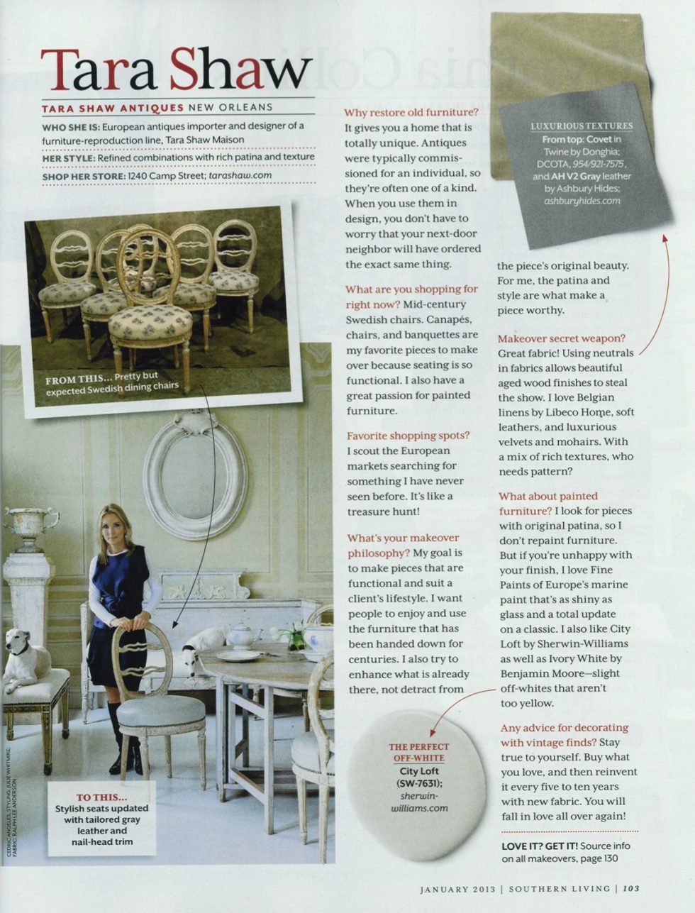 Southern Living January 2013 Official Tara Shaw