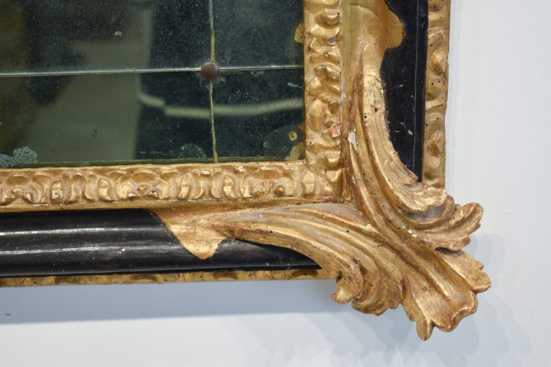 17th Century Venetian Ebonized and Giltwood Mirror - Image 5