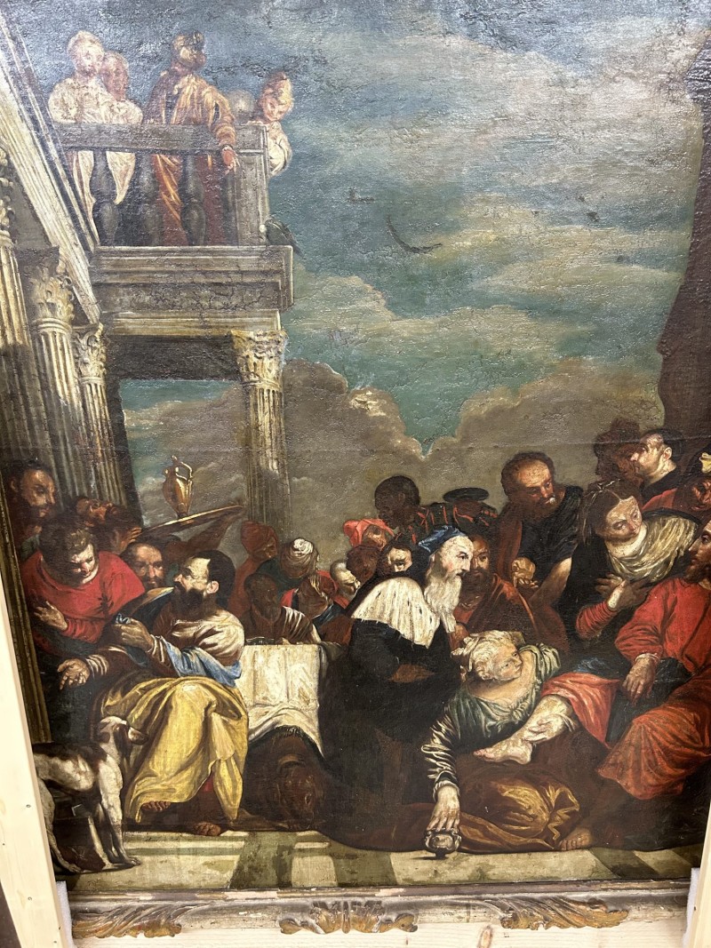 18th Century Italian Painting "Feast in the House of Simon the Pharisee" - After the Work of Paolo Veronese - Image 7