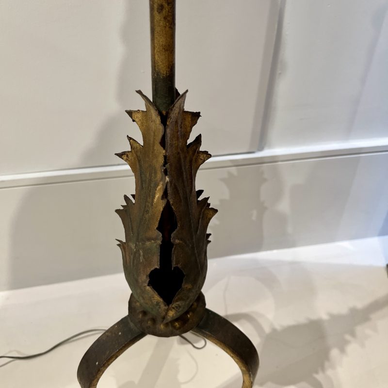 Spanish Gilded Iron Floor Lamp - Image 5