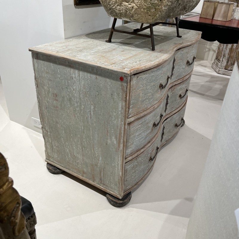 18th Century German Painted Serpentine Chest - Image 6