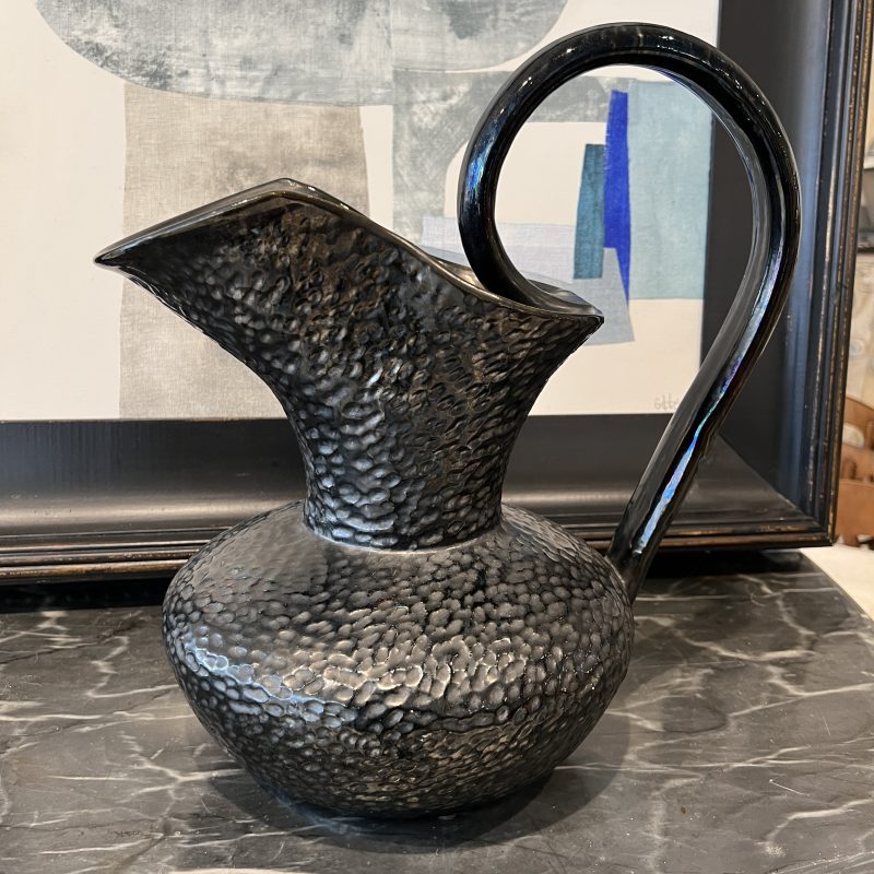 Mid-Century Black Ceramic Vase - Image 2