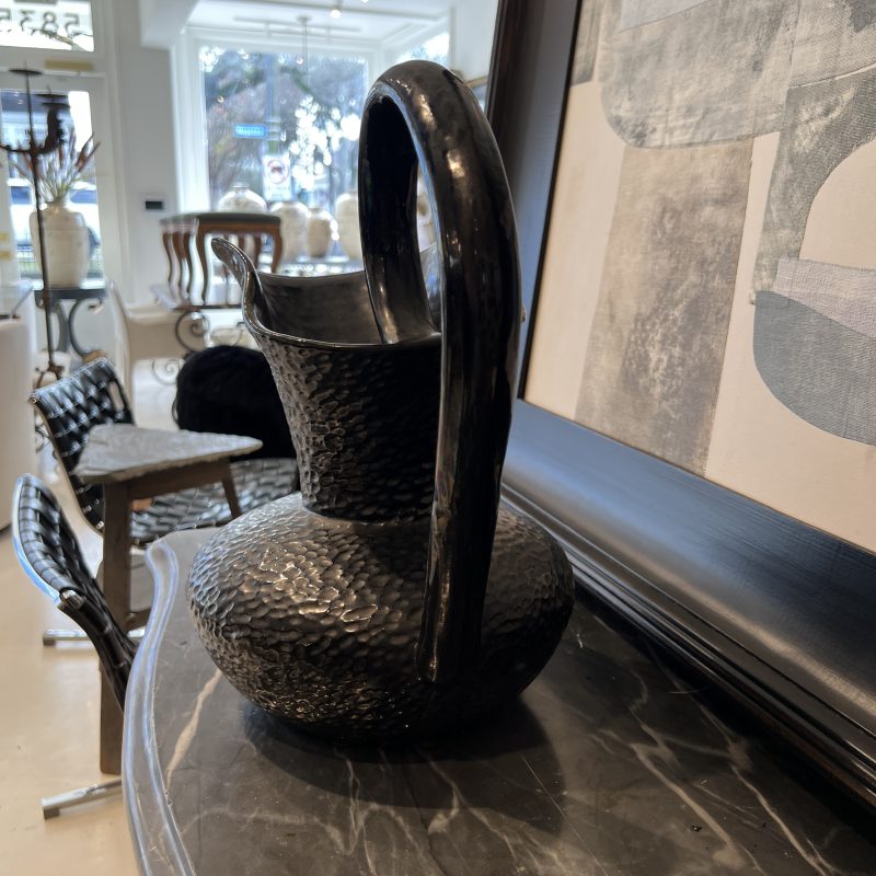 Mid-Century Black Ceramic Vase - Image 4