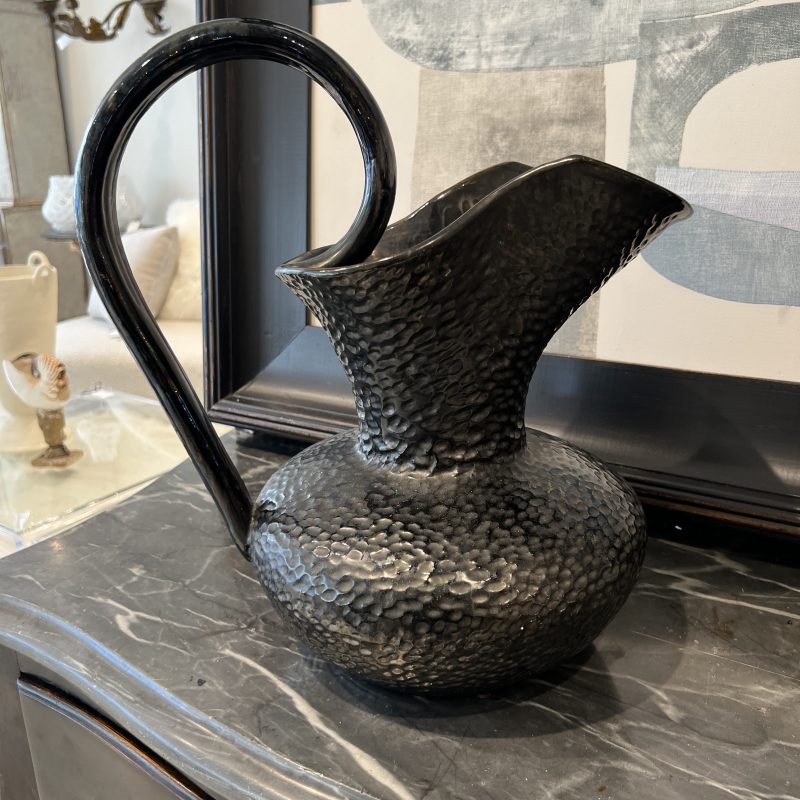 Mid-Century Black Ceramic Vase - Image 6