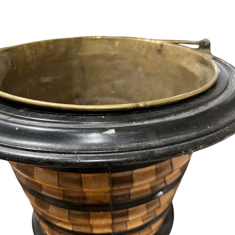 Dutch 19th Century Wooden Marquetry Bucket - Image 5