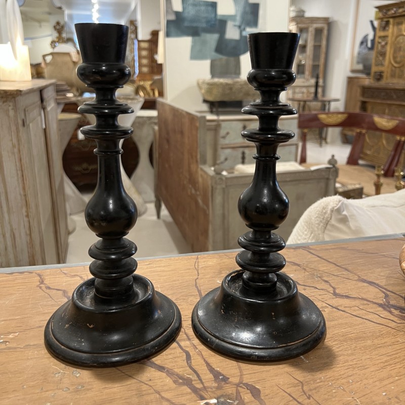 Napoleon III Black Candlesticks - Image 2