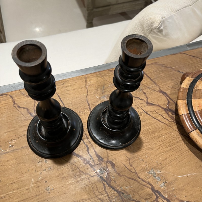 Napoleon III Black Candlesticks - Image 4