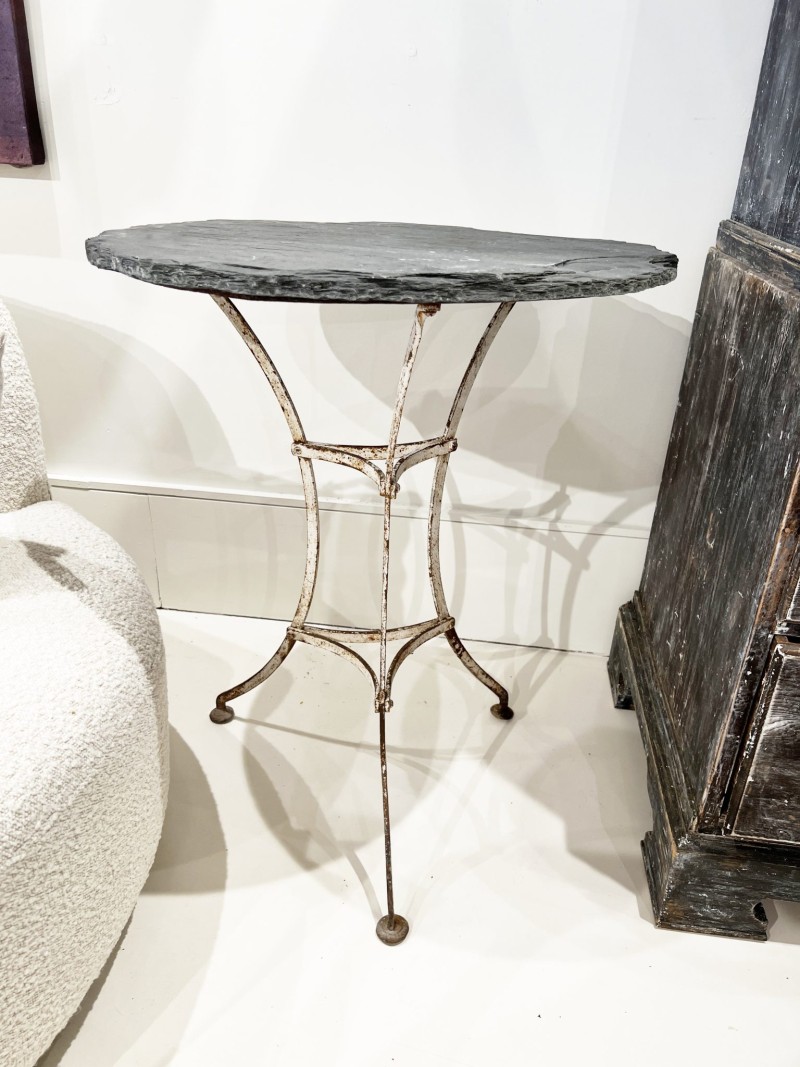 19th Century Iron Table with Top - Image 2