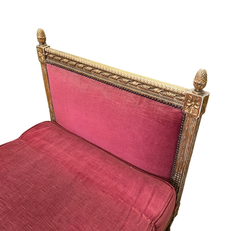 19th Century Louis XVI Gilded Daybed with Top - Image 6