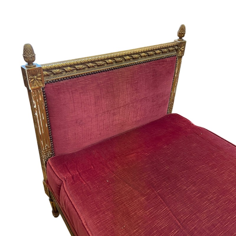 19th Century Louis XVI Gilded Daybed with Top - Image 7