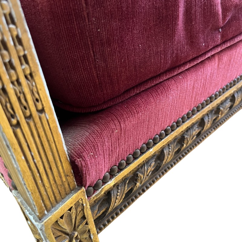 19th Century Louis XVI Gilded Daybed with Top - Image 8