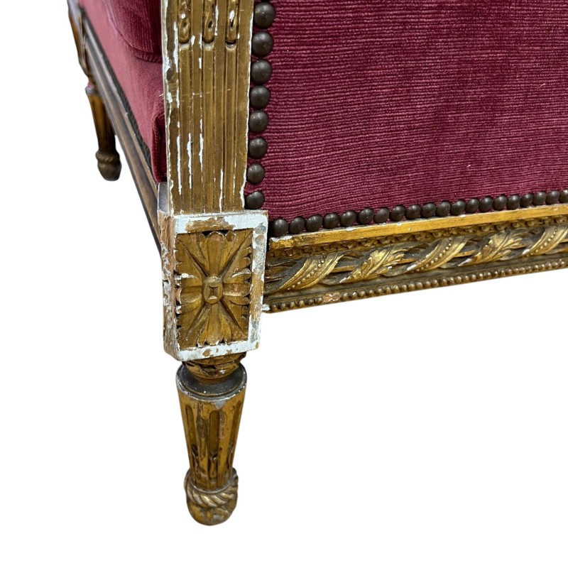 19th Century Louis XVI Gilded Daybed with Top - Image 2