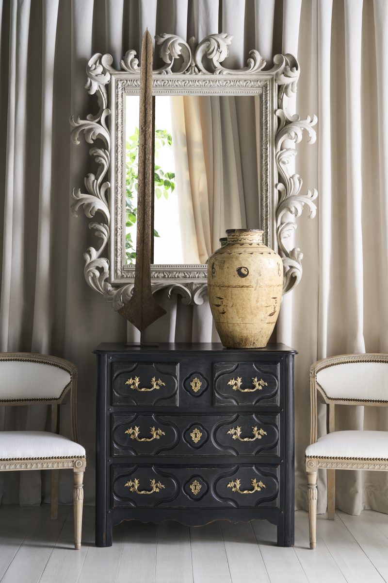 Louis XIV Nightstand - French Ebonized Noir - Image 3