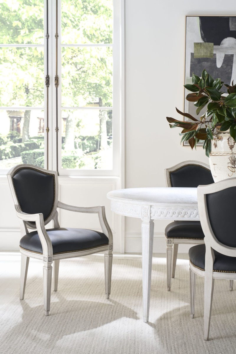 Lutetia Swedish Dining Table - Swedish Rubbed White - Image 3