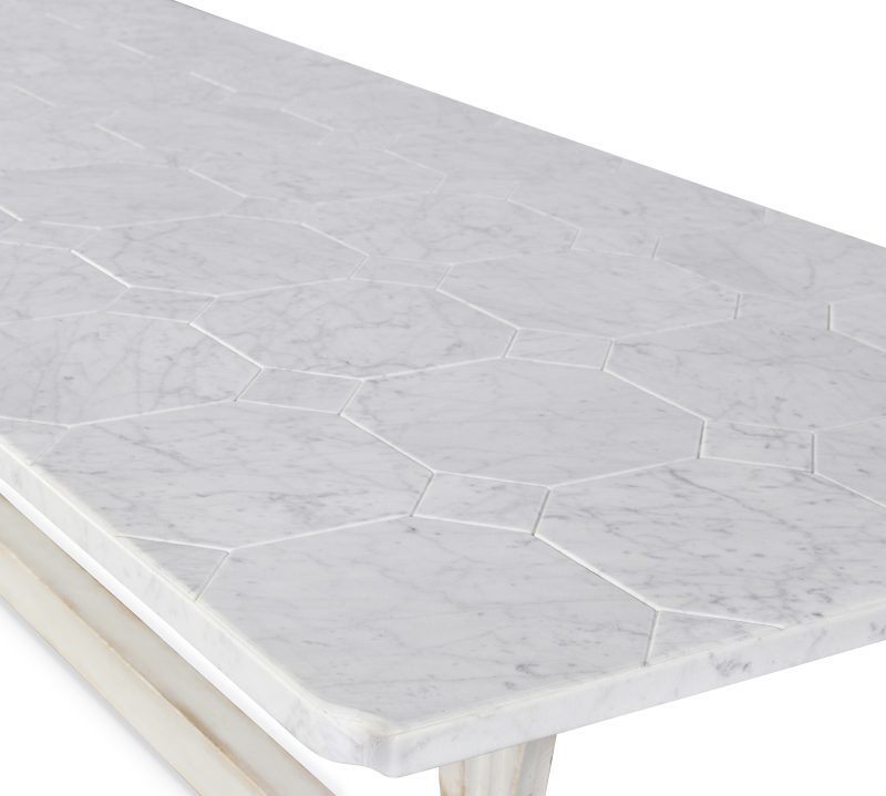 Lucca II 120" Dining Table - Stone Top - Image 3