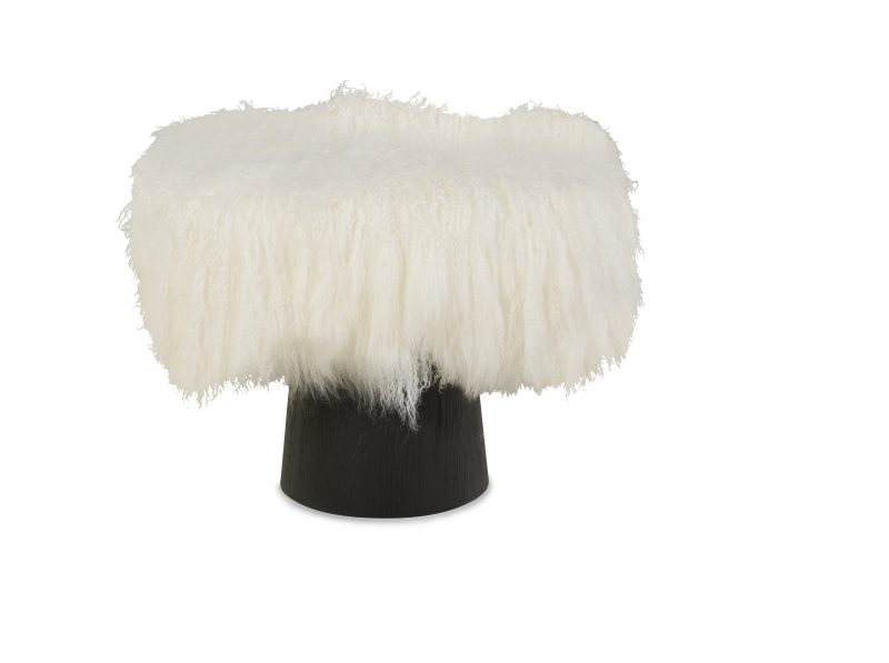 Authentic Pompidou Italian Mongolian Lamb Stool - Image 2