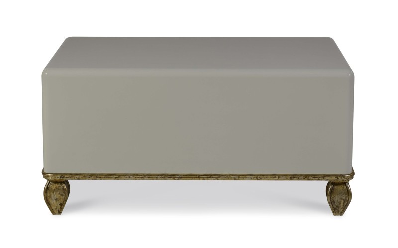 Loire Cocktail Table - French Lacquered Grey W/Gold - Image 2