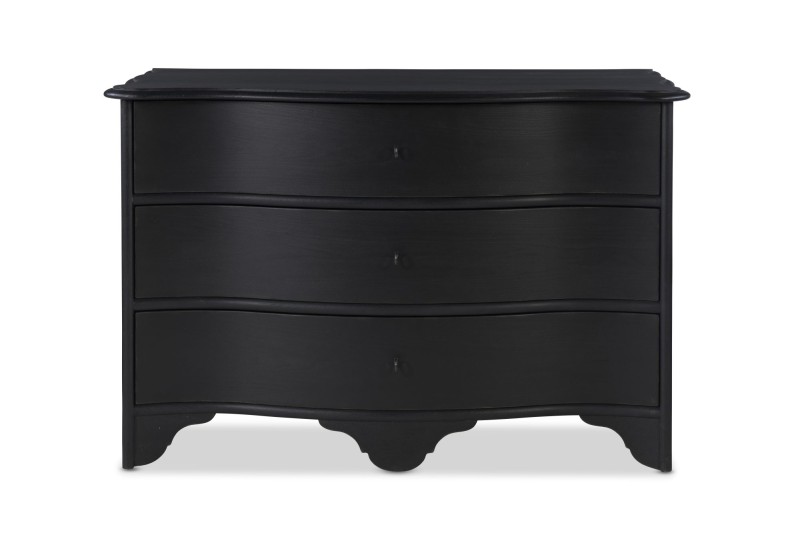 Le Maurice Three Drawer Dresser - Swedish Matte Noir - Image 2