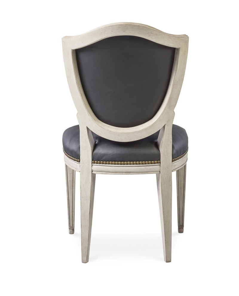 Jean Luc Shield Back Side Chair - Italian Painted Blanc - Image 5