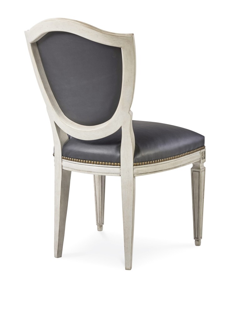 Jean Luc Shield Back Side Chair - Italian Painted Blanc - Image 4