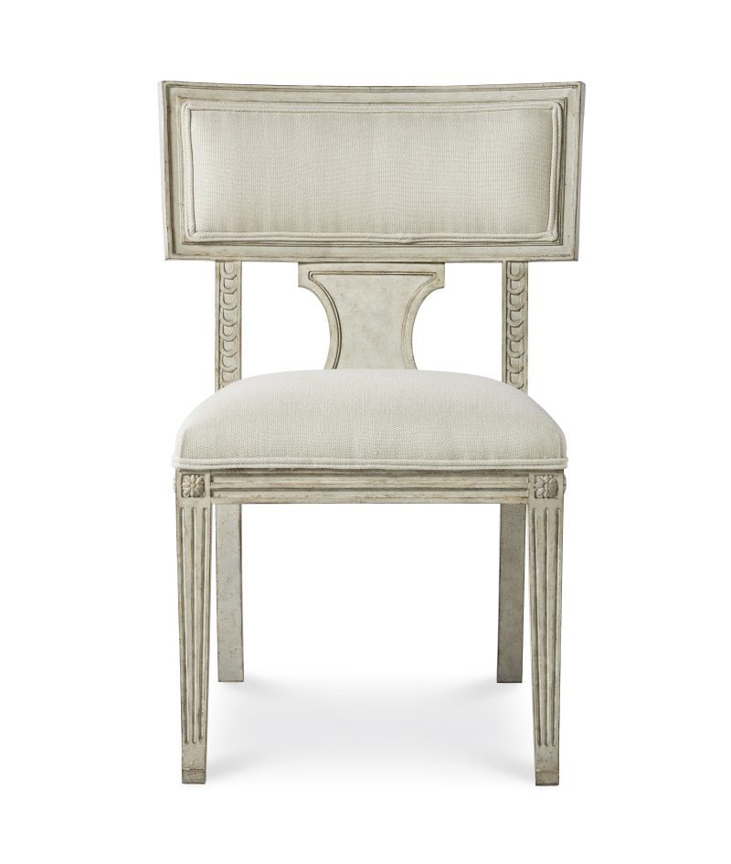 Von Swedish Carved Dining Chair - Swedish Scraped White - Image 3