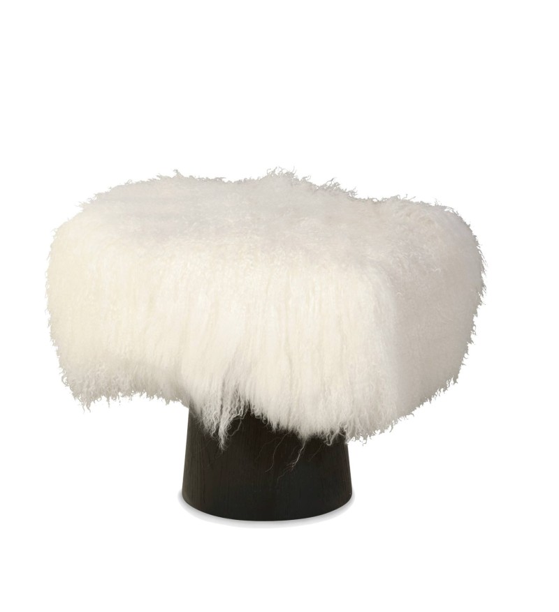 Authentic Pompidou Italian Mongolian Lamb Stool