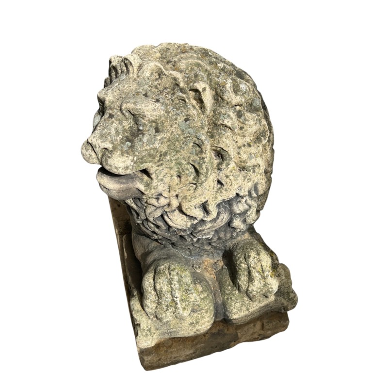 Pair of 19th Century Recumbent Stone Lions - Image 2