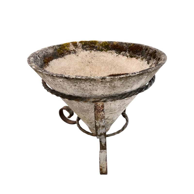 Conical Jardiniere with Iron Stand - Image 4