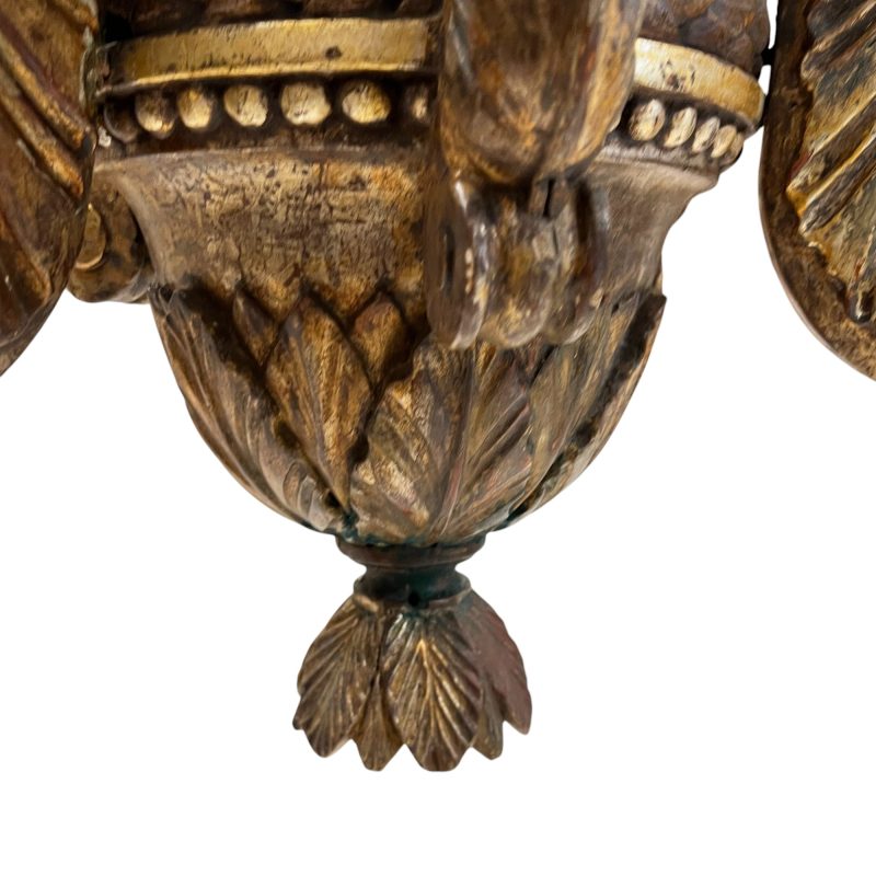 Italian 17th Century Wood with Gilding Chandelier - Image 2