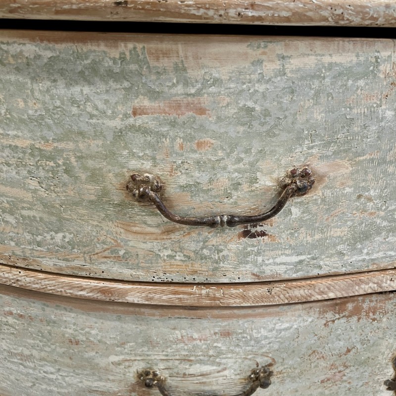 18th Century German Painted Serpentine Chest - Image 12