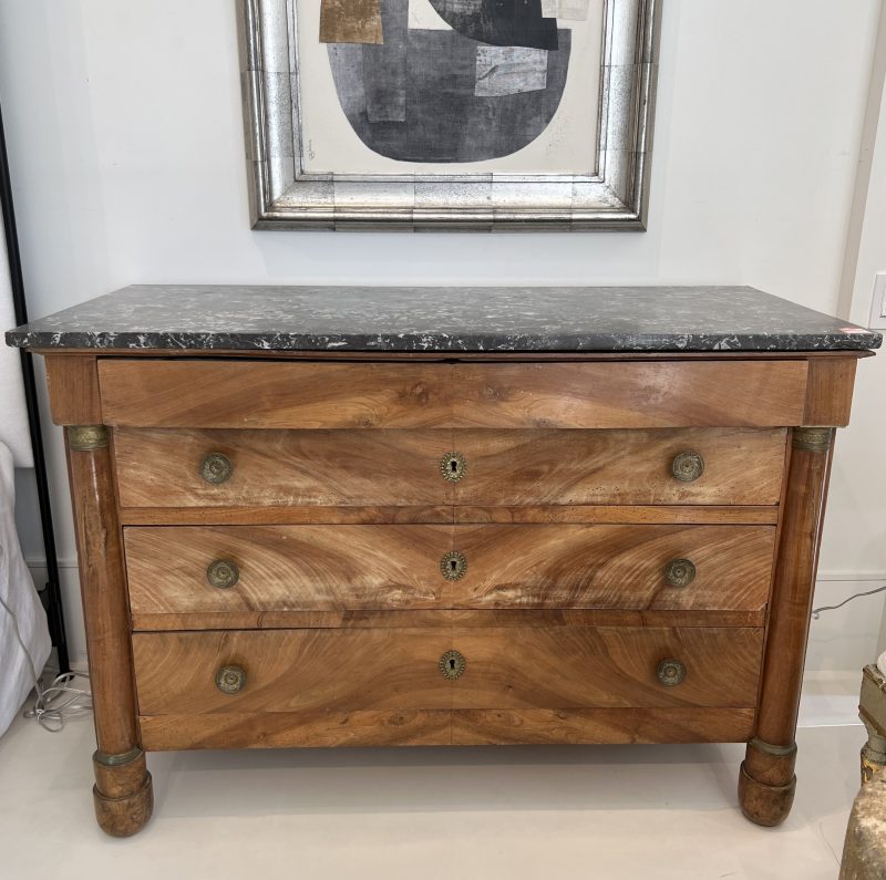 Empire Commode with Grey Marble Top - Image 3