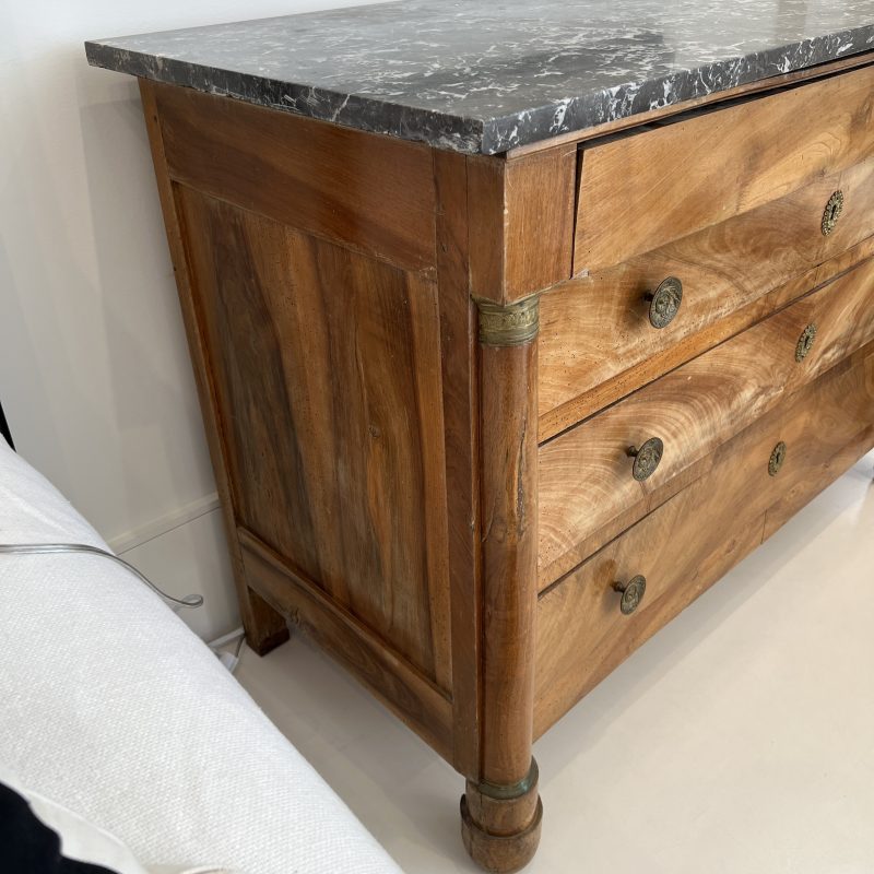 Empire Commode with Grey Marble Top - Image 4